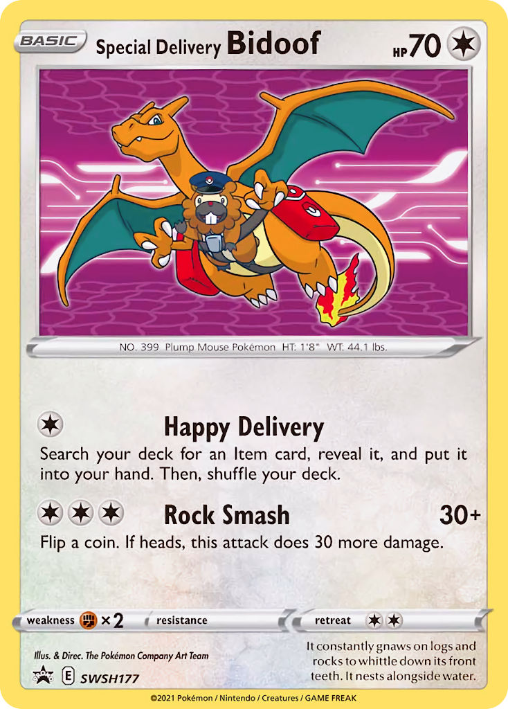 Special Delivery Bidoof (SWSH177) [Sword & Shield: Black Star Promos] | Jomio and Rueliete's Cards and Comics