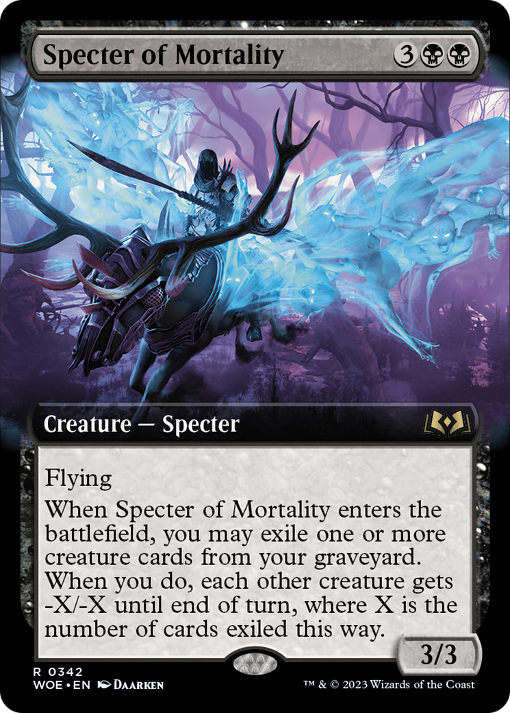 Specter of Mortality (Extended Art) [Wilds of Eldraine] | Jomio and Rueliete's Cards and Comics