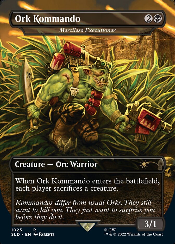 Ork Kommando - Merciless Executioner (Borderless) [Secret Lair Drop Series] | Jomio and Rueliete's Cards and Comics