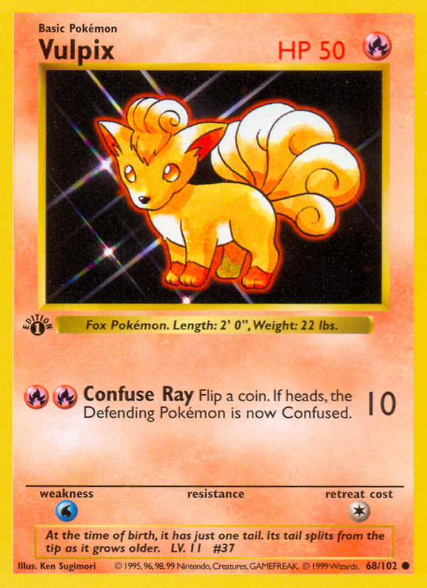 Vulpix (68/102) (Shadowless) [Base Set 1st Edition] | Jomio and Rueliete's Cards and Comics