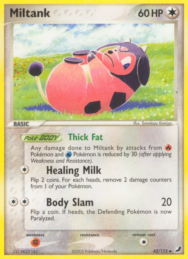 Miltank (42/115) [EX: Unseen Forces] | Jomio and Rueliete's Cards and Comics