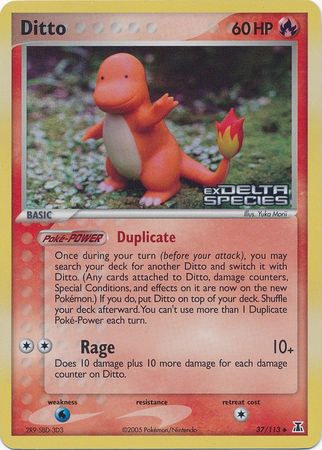 Ditto (37/113) (Stamped) [EX: Delta Species] | Jomio and Rueliete's Cards and Comics