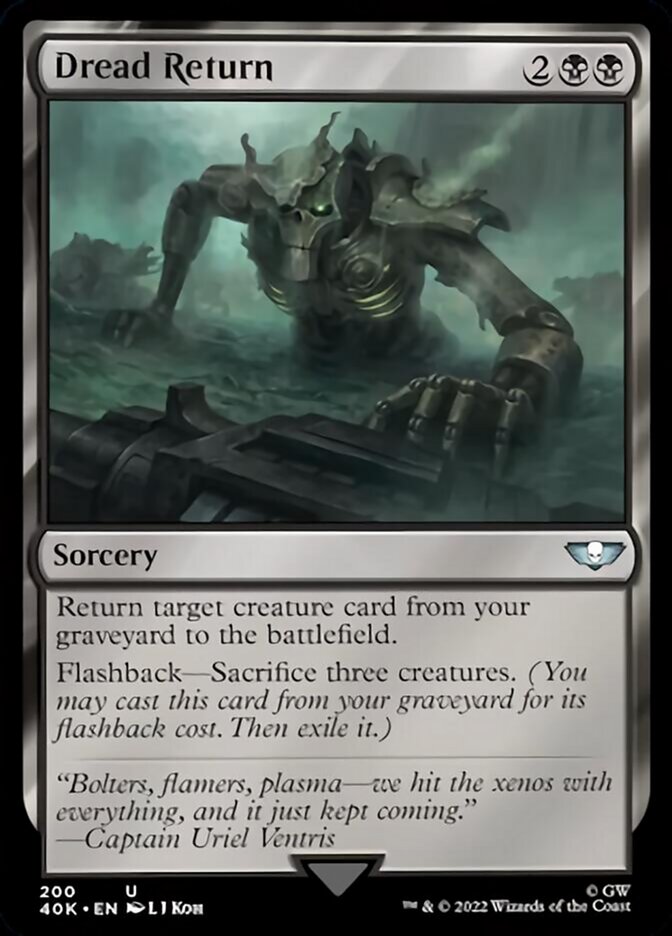 Dread Return (Surge Foil) [Warhammer 40,000] | Jomio and Rueliete's Cards and Comics