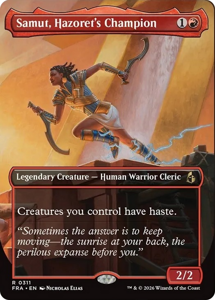 Samut, Hazoret's Champion (Borderless) [Reality Fracture] | Jomio and Rueliete's Cards and Comics