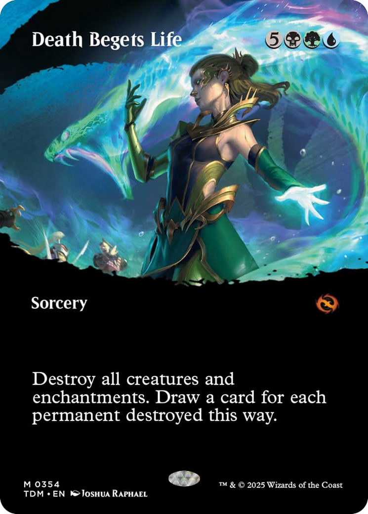 Death Begets Life (Borderless) [Tarkir: Dragonstorm] | Jomio and Rueliete's Cards and Comics