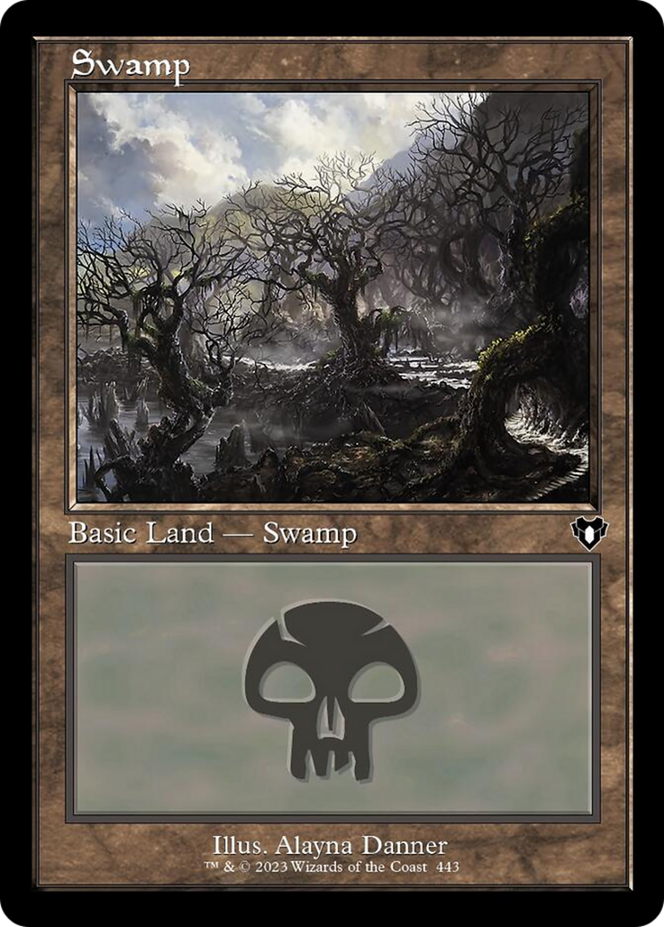 Swamp (443) (Retro) [Commander Masters] | Jomio and Rueliete's Cards and Comics