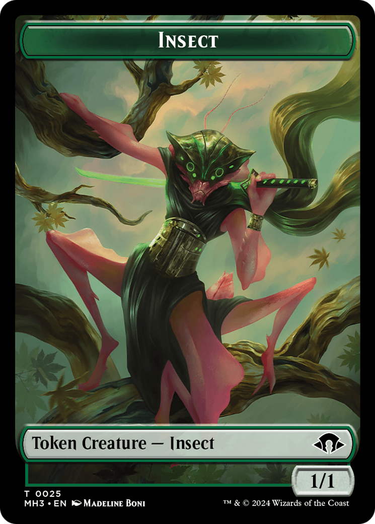 Insect // Energy Reserve Double-Sided Token [Modern Horizons 3 Tokens] | Jomio and Rueliete's Cards and Comics