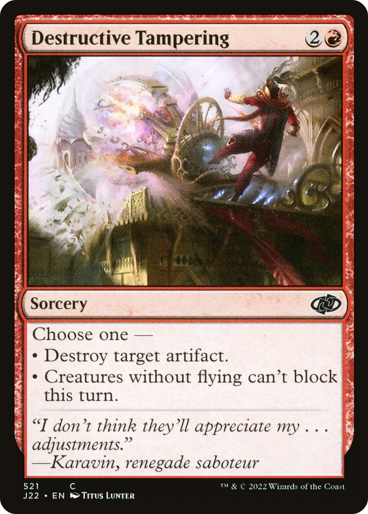 Destructive Tampering [Jumpstart 2022] | Jomio and Rueliete's Cards and Comics