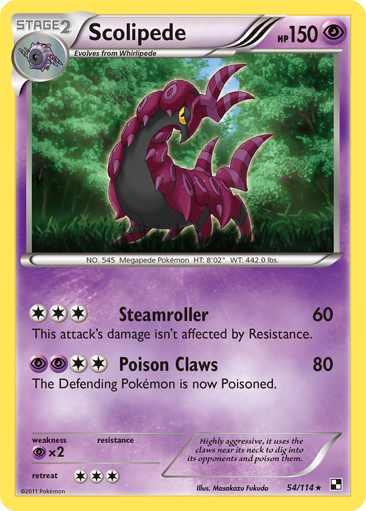Scolipede (54/114) [Black & White: Base Set] | Jomio and Rueliete's Cards and Comics