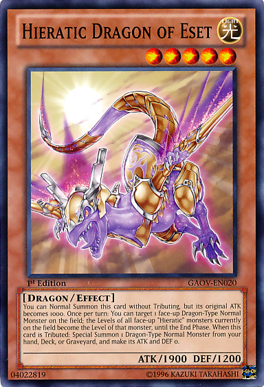 Hieratic Dragon of Eset [GAOV-EN020] Common | Jomio and Rueliete's Cards and Comics