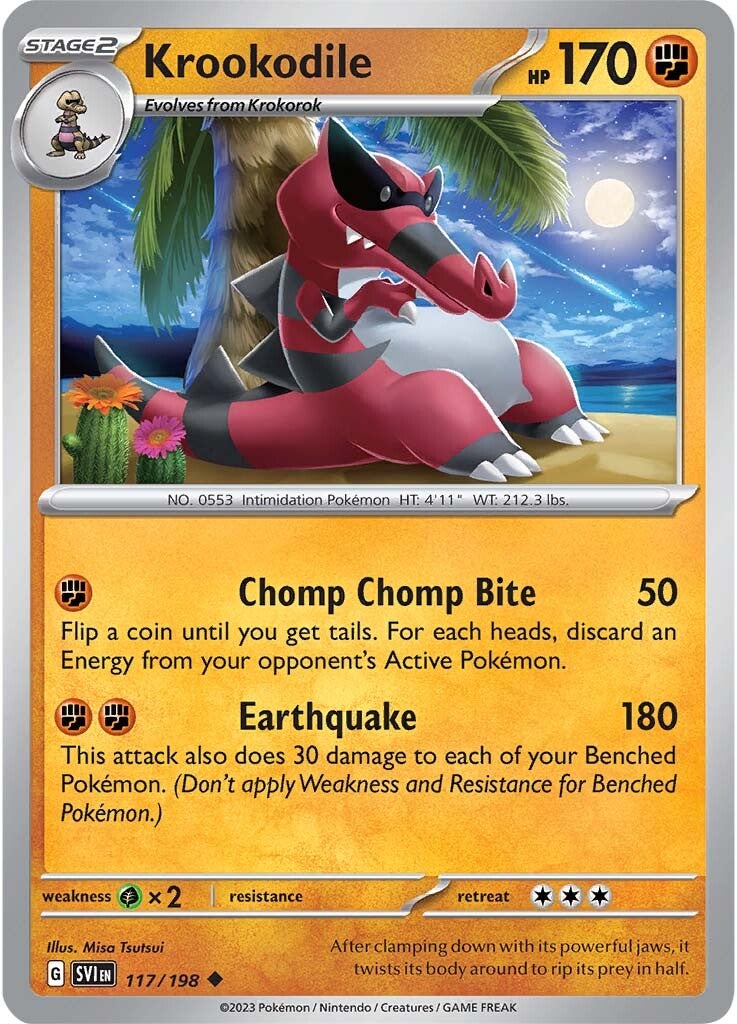 Krookodile (117/198) [Scarlet & Violet: Base Set] | Jomio and Rueliete's Cards and Comics