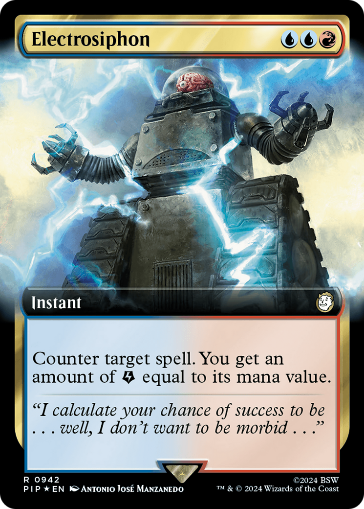 Electrosiphon (Extended Art) (Surge Foil) [Fallout] | Jomio and Rueliete's Cards and Comics