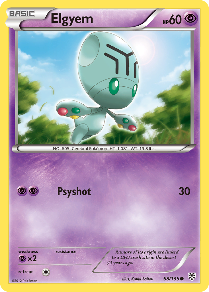 Elgyem (68/135) [Black & White: Plasma Storm] | Jomio and Rueliete's Cards and Comics