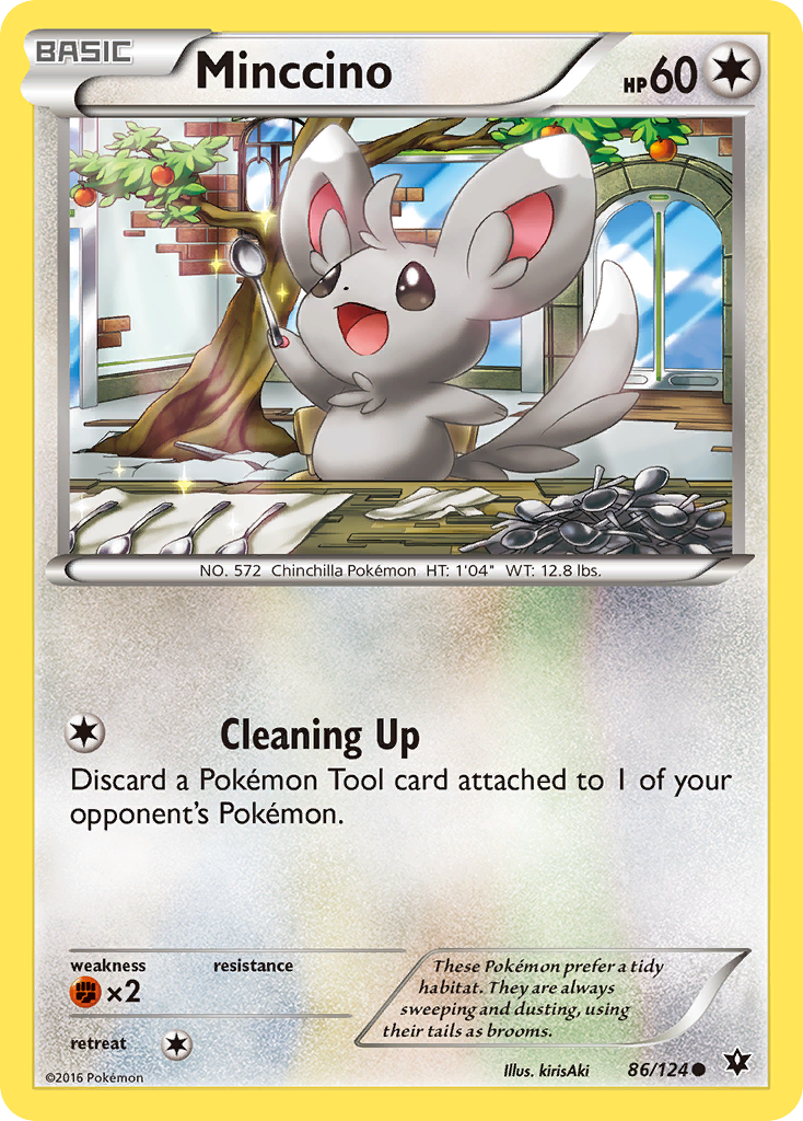 Minccino (86/124) [XY: Fates Collide] | Jomio and Rueliete's Cards and Comics