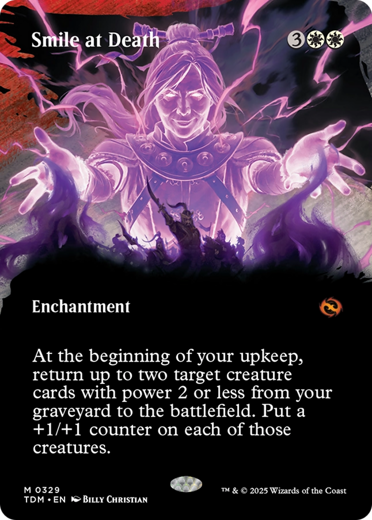 Smile at Death (Borderless) [Tarkir: Dragonstorm] | Jomio and Rueliete's Cards and Comics