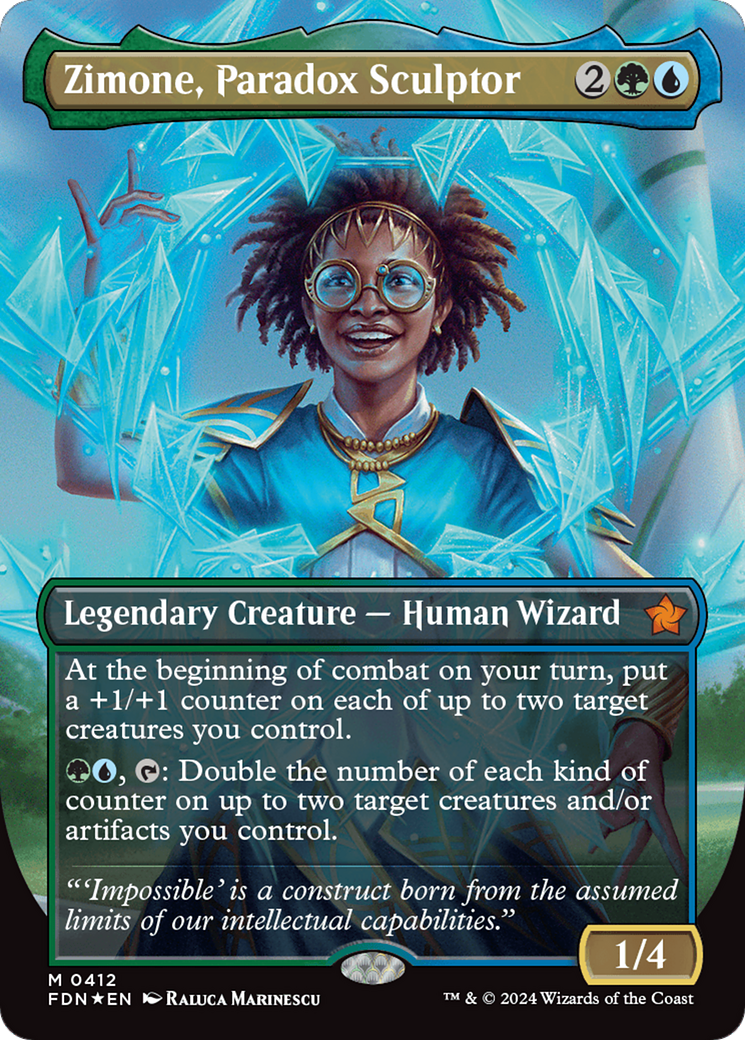 Zimone, Paradox Sculptor (Borderless) (Mana Foil) [Foundations] | Jomio and Rueliete's Cards and Comics