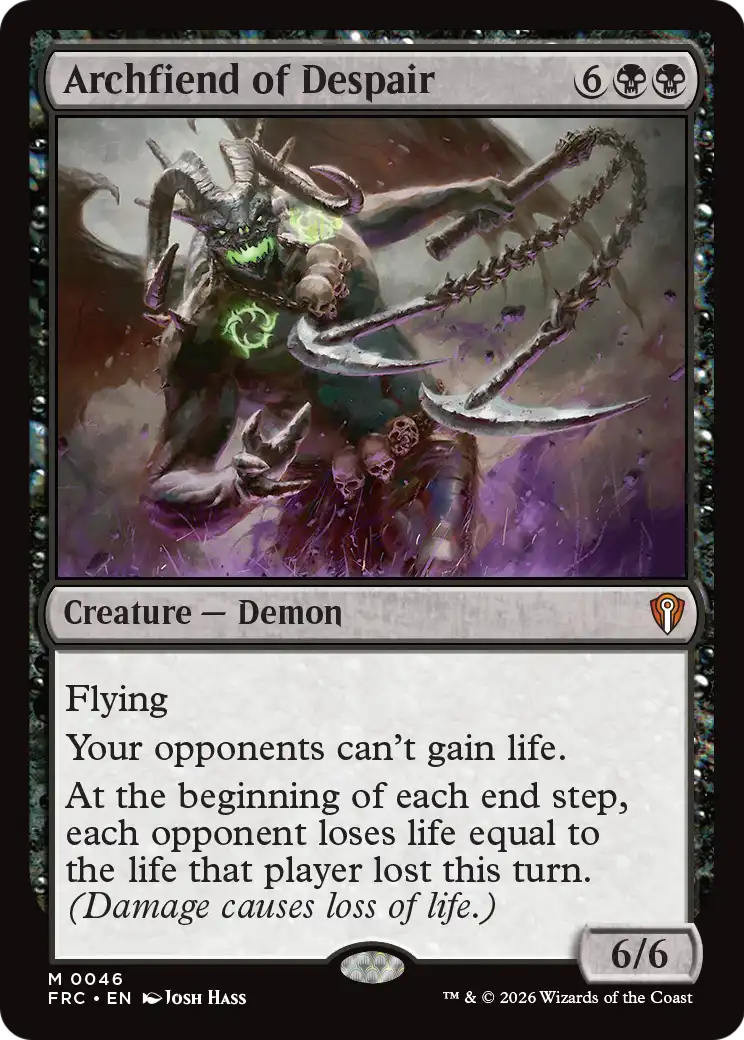 Archfiend of Despair [Reality Fracture Commander] | Jomio and Rueliete's Cards and Comics