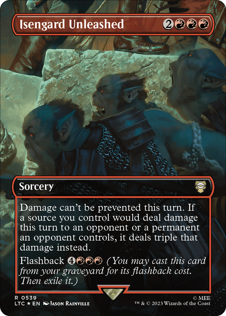 Isengard Unleashed (Borderless) (Surge Foil) [The Lord of the Rings: Tales of Middle-Earth Commander] | Jomio and Rueliete's Cards and Comics