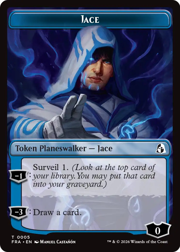 Illusion // Jace Double-Sided Token [Reality Fracture Tokens] | Jomio and Rueliete's Cards and Comics