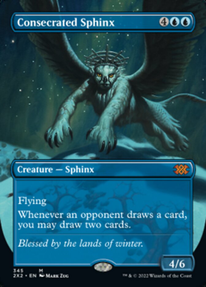 Consecrated Sphinx (Borderless Alternate Art) [Double Masters 2022] | Jomio and Rueliete's Cards and Comics