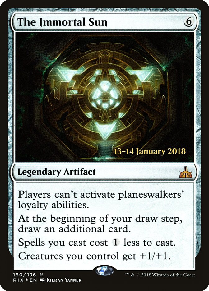 The Immortal Sun [Rivals of Ixalan Prerelease Promos] | Jomio and Rueliete's Cards and Comics