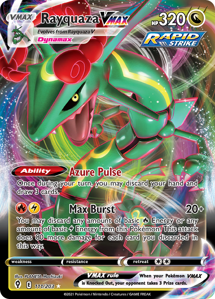 Rayquaza VMAX (111/203) (Jumbo Card) [Sword & Shield: Evolving Skies] | Jomio and Rueliete's Cards and Comics