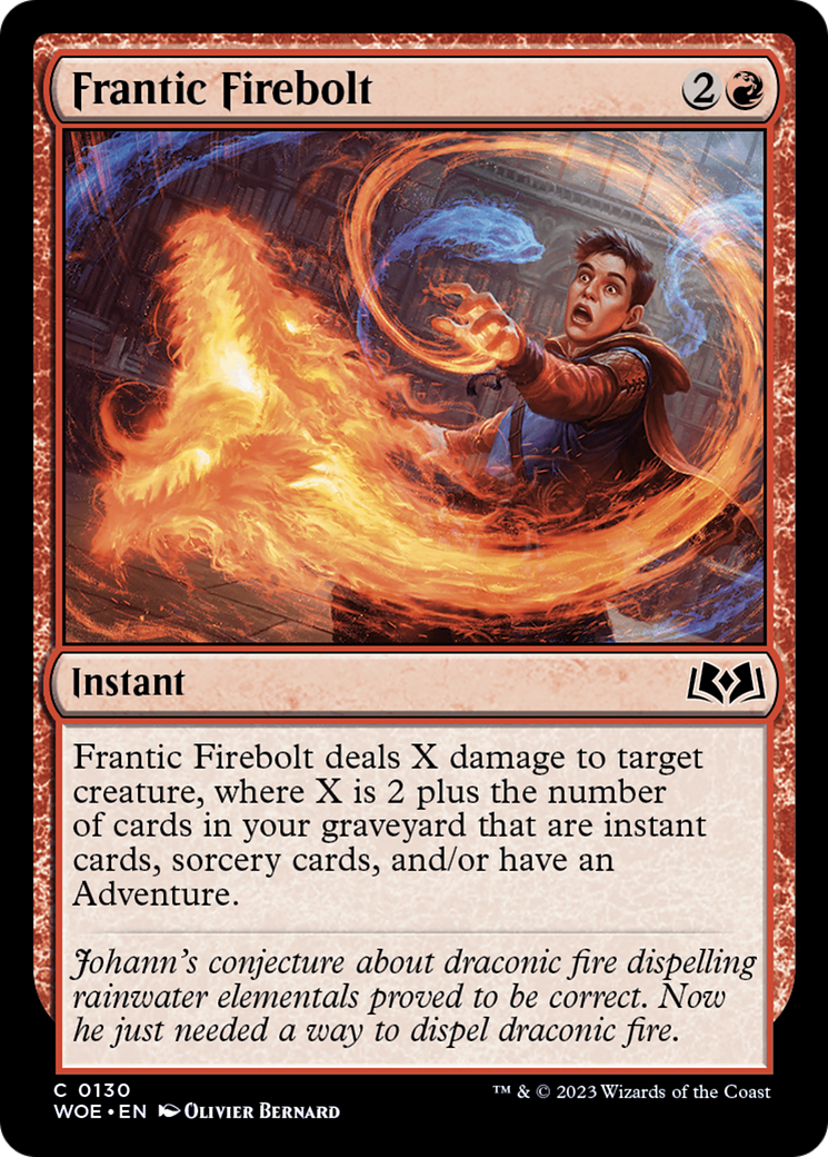 Frantic Firebolt [Wilds of Eldraine] | Jomio and Rueliete's Cards and Comics