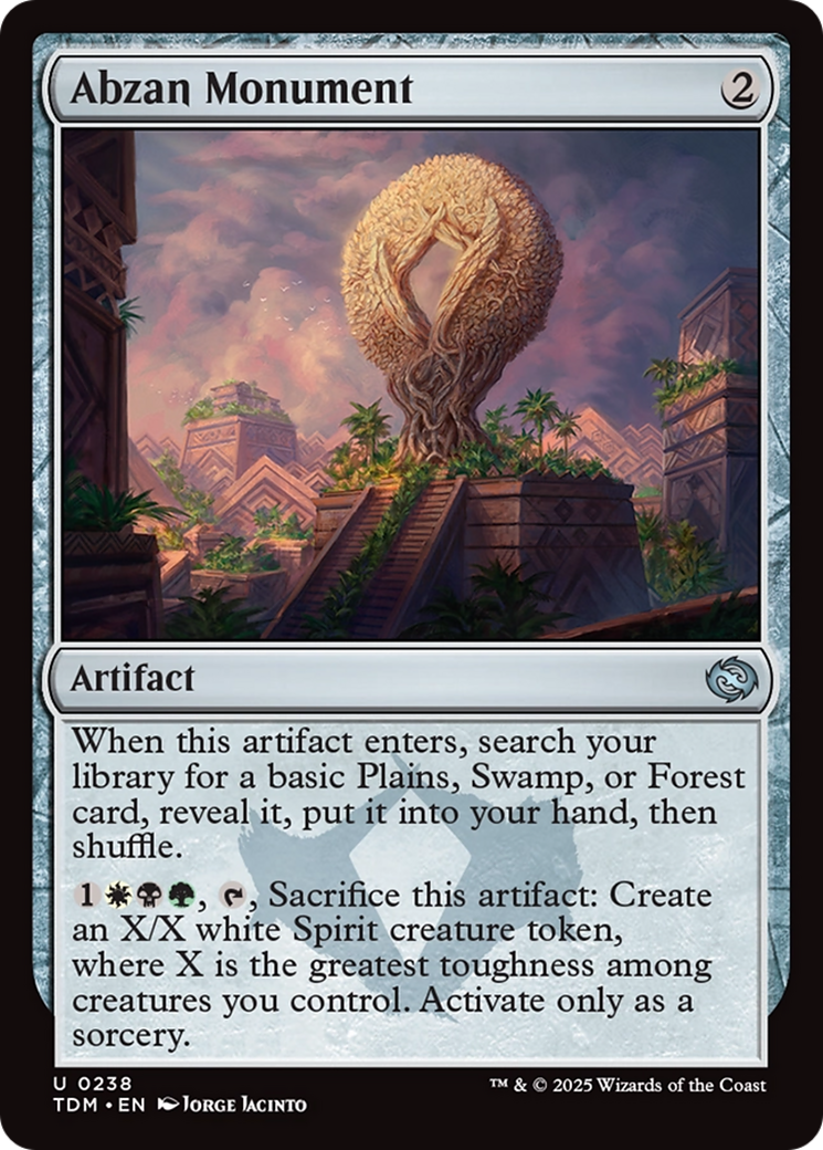 Abzan Monument [Tarkir: Dragonstorm] | Jomio and Rueliete's Cards and Comics