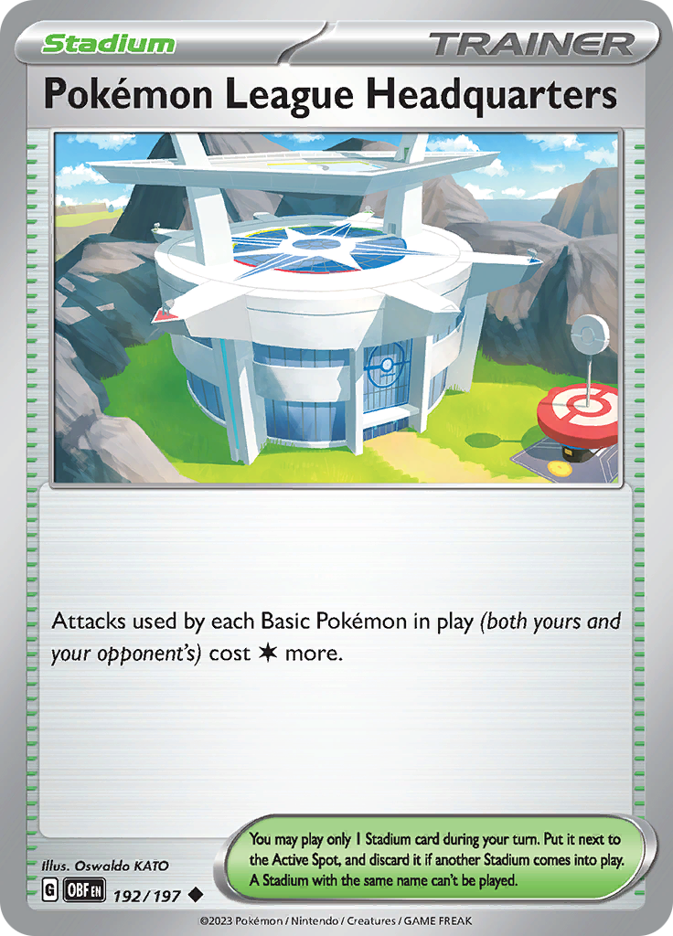 Pokemon League Headquarters (192/197) [Scarlet & Violet: Obsidian Flames] | Jomio and Rueliete's Cards and Comics