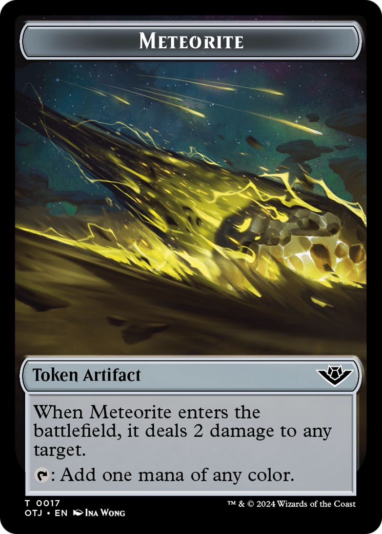 Meteorite // Plot Double-Sided Token [Outlaws of Thunder Junction Tokens] | Jomio and Rueliete's Cards and Comics
