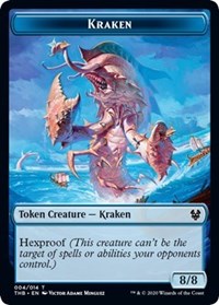 Kraken // Satyr Double-Sided Token [Theros Beyond Death Tokens] | Jomio and Rueliete's Cards and Comics