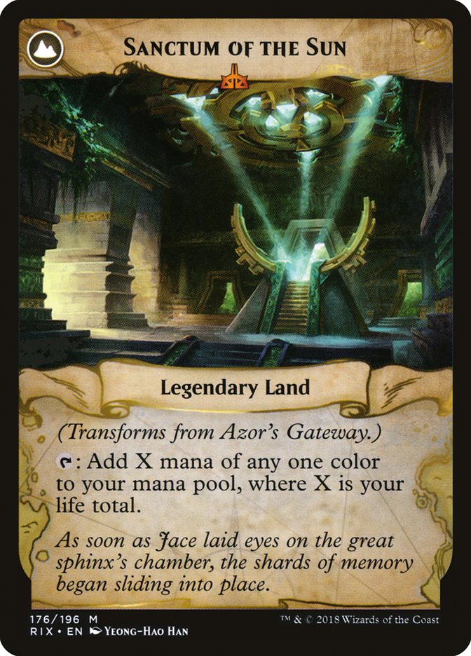 Azor's Gateway // Sanctum of the Sun [Rivals of Ixalan] | Jomio and Rueliete's Cards and Comics