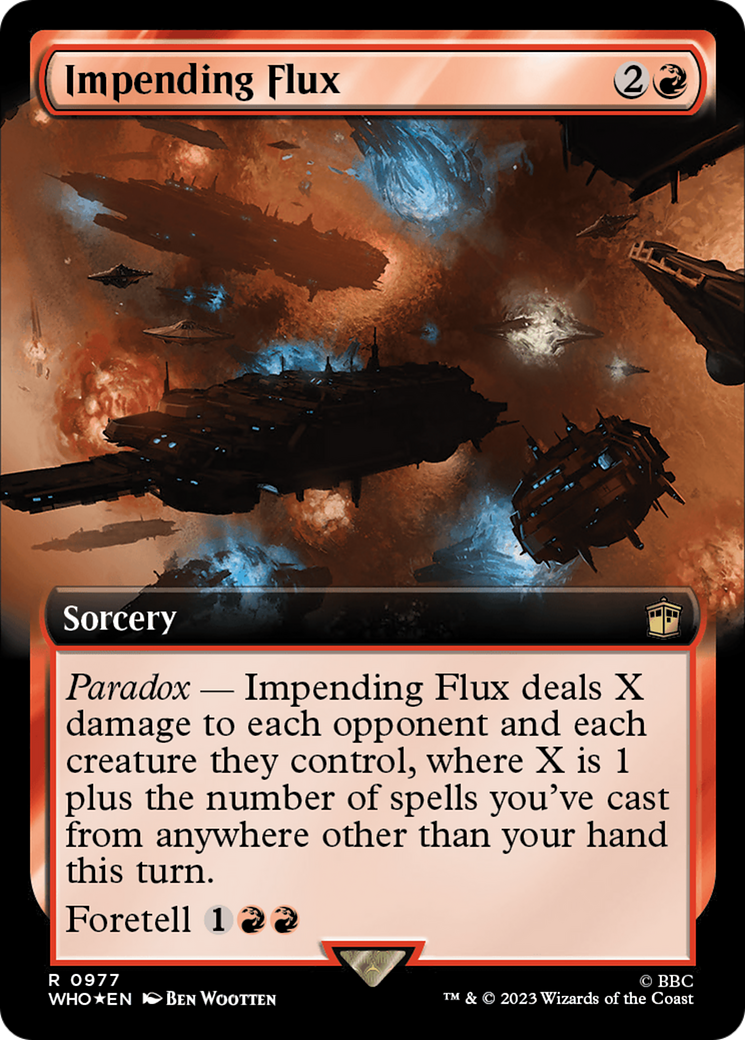 Impending Flux (Extended Art) (Surge Foil) [Doctor Who] | Jomio and Rueliete's Cards and Comics