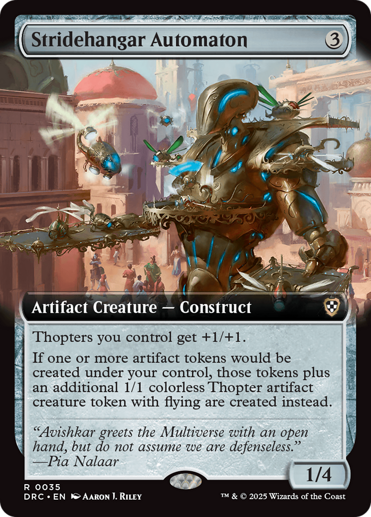 Stridehangar Automaton (Extended Art) [Aetherdrift Commander] | Jomio and Rueliete's Cards and Comics
