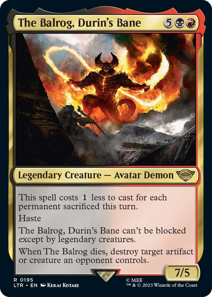 The Balrog, Durin's Bane [The Lord of the Rings: Tales of Middle-Earth] | Jomio and Rueliete's Cards and Comics