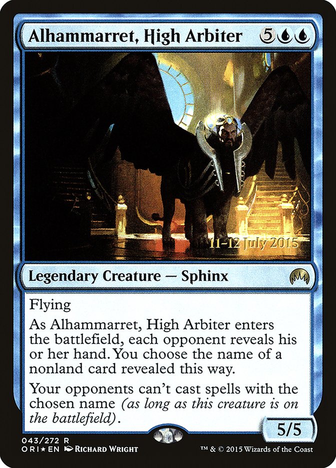 Alhammarret, High Arbiter [Magic Origins Prerelease Promos] | Jomio and Rueliete's Cards and Comics