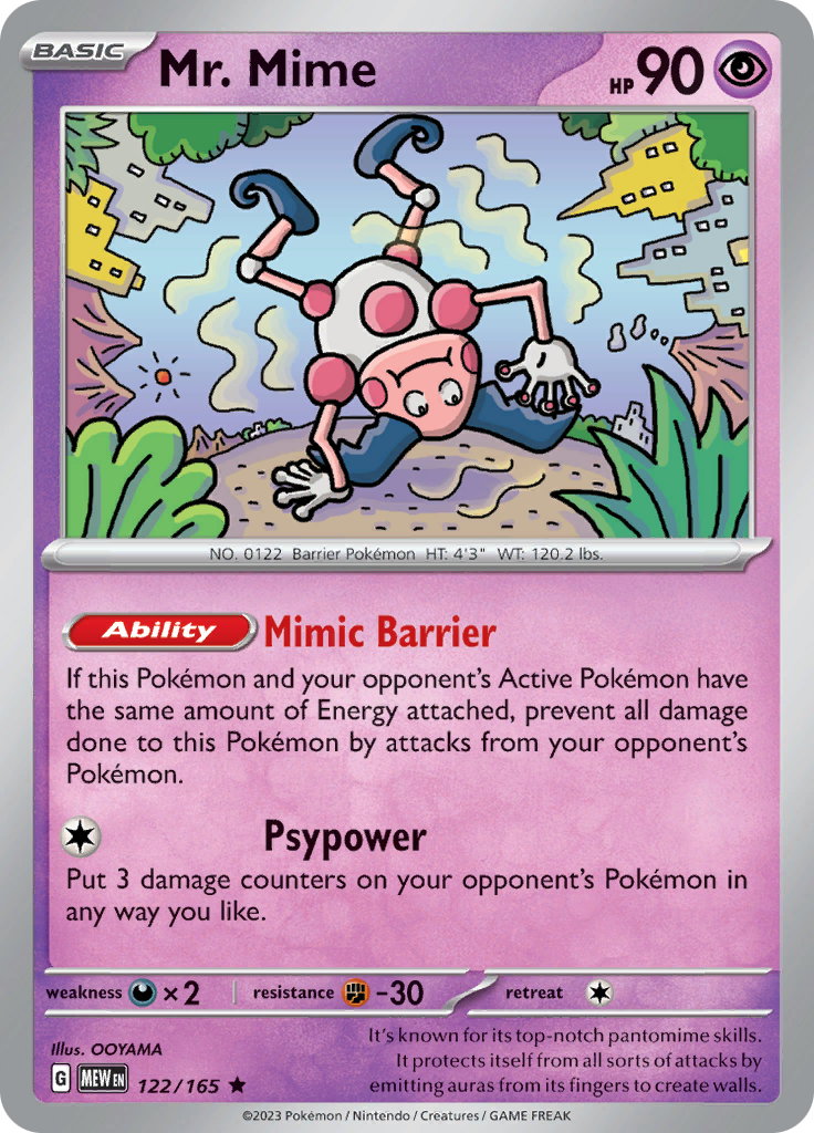 Mr. Mime (122/165) [Scarlet & Violet 151] | Jomio and Rueliete's Cards and Comics