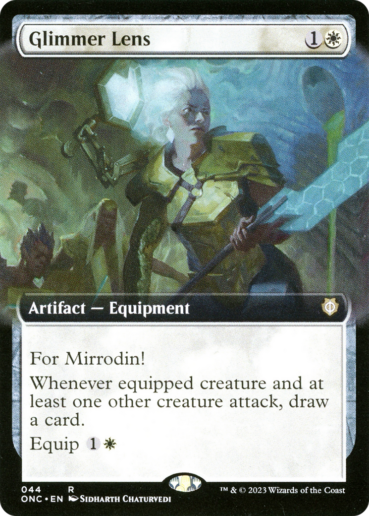 Glimmer Lens (Extended Art) [Phyrexia: All Will Be One Commander] | Jomio and Rueliete's Cards and Comics