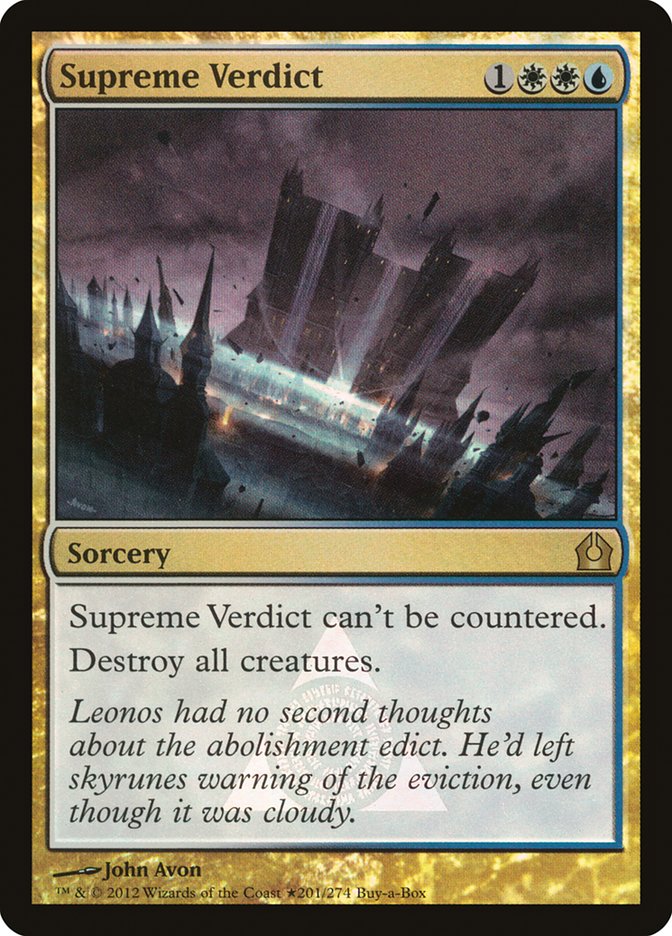 Supreme Verdict (Buy-A-Box) [Return to Ravnica Promos] | Jomio and Rueliete's Cards and Comics