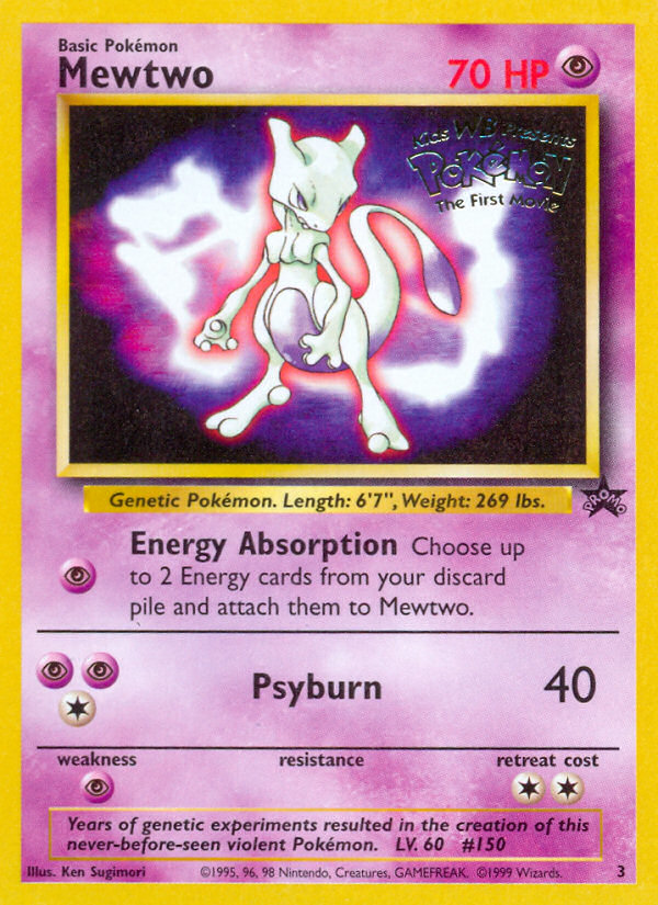 Mewtwo (3) [Wizards of the Coast: Black Star Promos] | Jomio and Rueliete's Cards and Comics