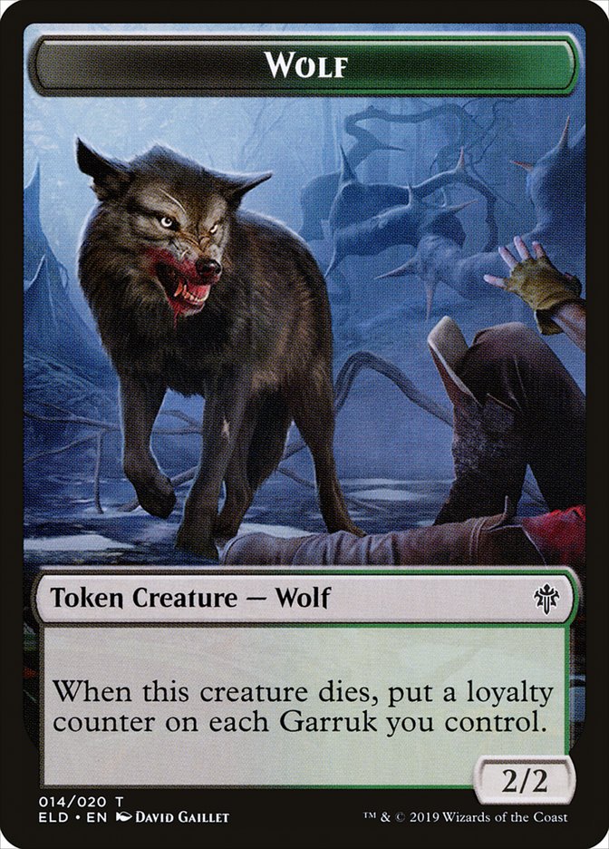 Wolf Token [Throne of Eldraine Tokens] | Jomio and Rueliete's Cards and Comics