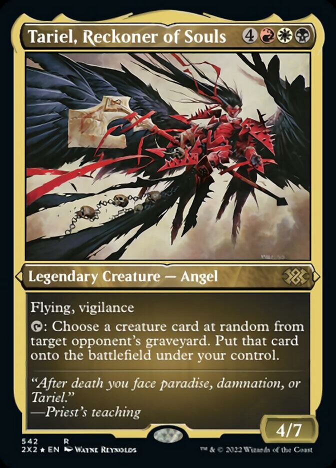 Tariel, Reckoner of Souls (Foil Etched) [Double Masters 2022] | Jomio and Rueliete's Cards and Comics