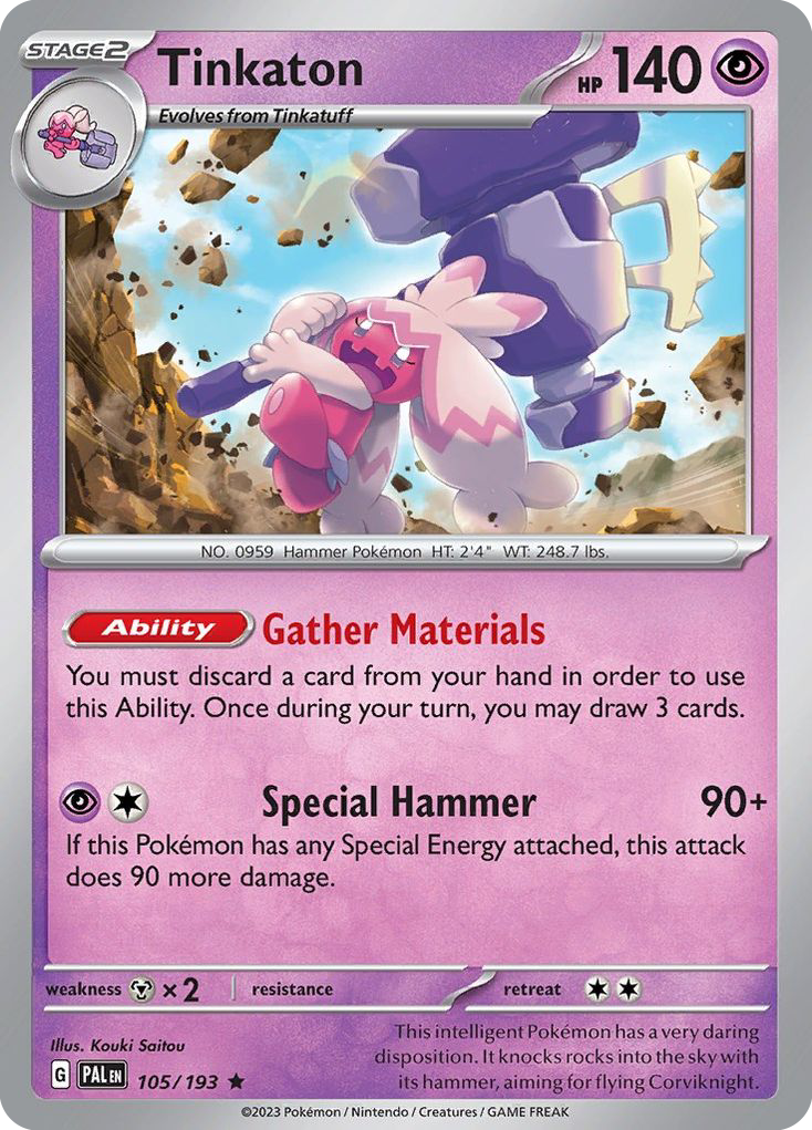 Tinkaton (105/193) (Theme Deck Exclusive) [Scarlet & Violet: Paldea Evolved] | Jomio and Rueliete's Cards and Comics