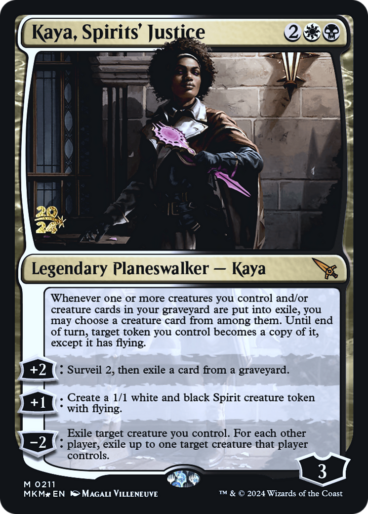 Kaya, Spirits' Justice [Murders at Karlov Manor Prerelease Promos] | Jomio and Rueliete's Cards and Comics
