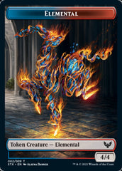 Elemental // Spirit Double-Sided Token [Strixhaven: School of Mages Tokens] | Jomio and Rueliete's Cards and Comics