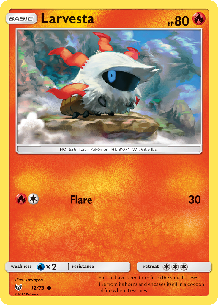 Larvesta (12/73) [Sun & Moon: Shining Legends] | Jomio and Rueliete's Cards and Comics