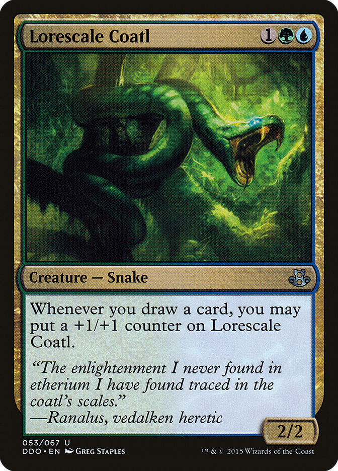 Lorescale Coatl [Duel Decks: Elspeth vs. Kiora] | Jomio and Rueliete's Cards and Comics