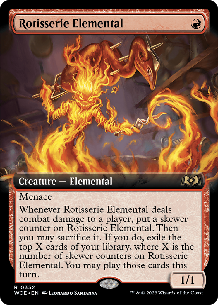 Rotisserie Elemental (Extended Art) [Wilds of Eldraine] | Jomio and Rueliete's Cards and Comics