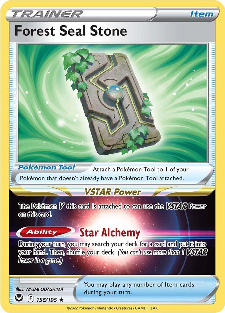 Forest Seal Stone (156/195) [Sword & Shield: Silver Tempest] | Jomio and Rueliete's Cards and Comics