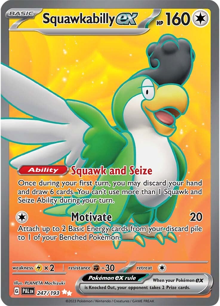 Squawkabilly ex (247/193) [Scarlet & Violet: Paldea Evolved] | Jomio and Rueliete's Cards and Comics